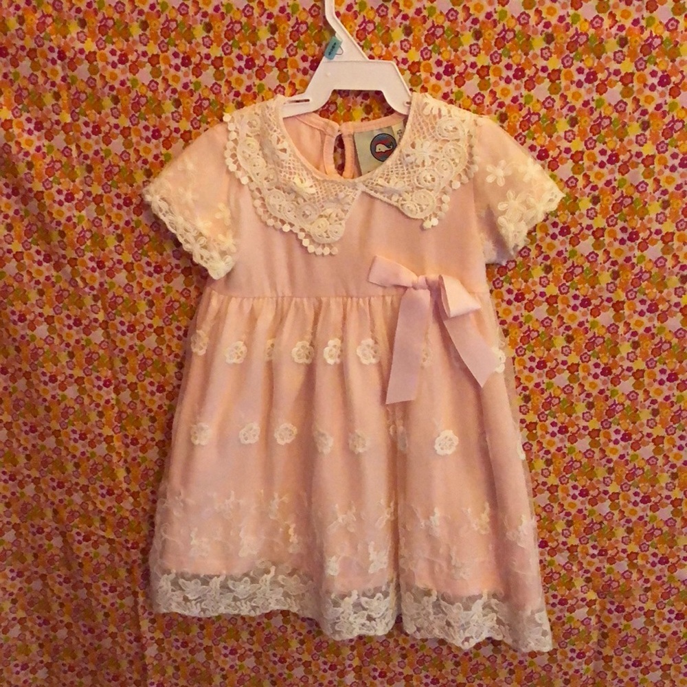 Soft pink baby dress, worn once for pictures